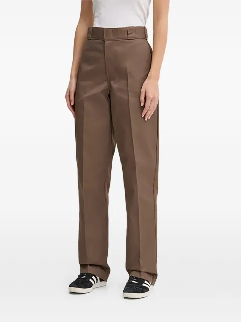 DICKIES high-rise straight-leg trousers Brown DK0A4YH1