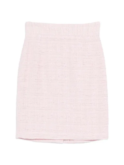 Tagliatore Nell textured mini skirt Pink NELL160050Y1056473