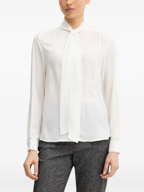 Silvian Heach Elira long-sleeve embellishment shirt White GPP26192CA