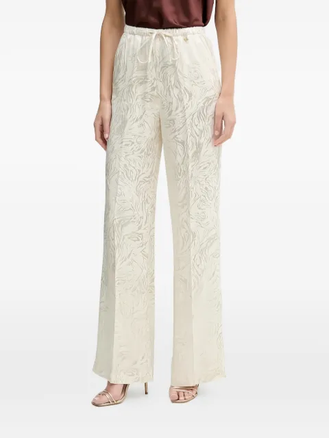 Silvian Heach patterned drawstring-fastening palazzo pants Neutrals GPP26026PA
