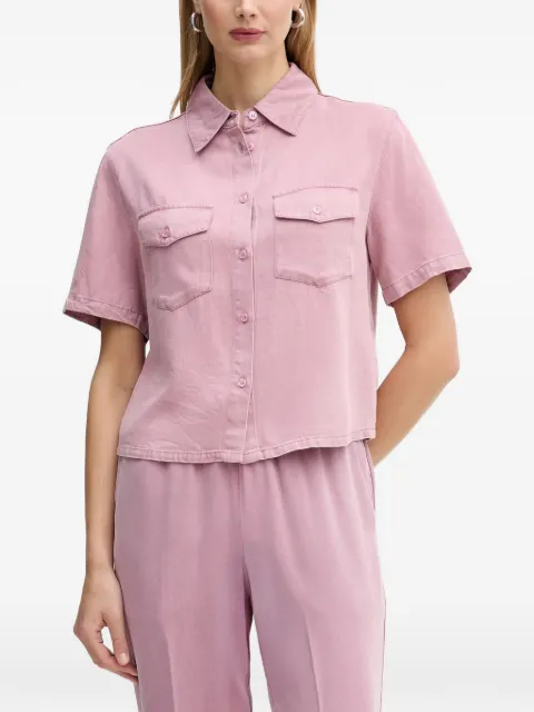 Silvian Heach Amara buttoned pocket shirt Pink GPP26089CA