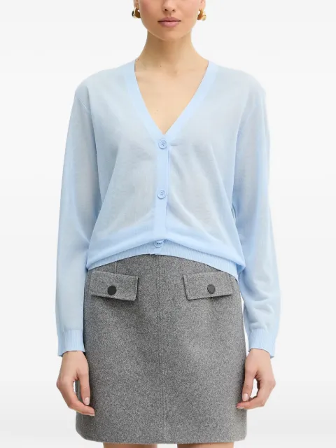Silvian Heach button V-neck knitwear Blue GPP26519CD