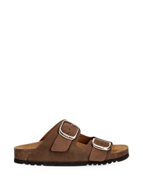 Scholl NOELLE buckle-fastening slides Brown F301151438