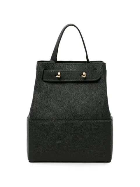 Silvian Heach pebbled leather turn-lock backpack Green RCP25013ZA