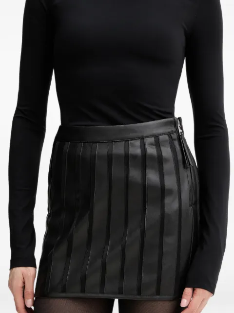 Silvian Heach Manny stripe panel mini skirt Black GPP26532MG
