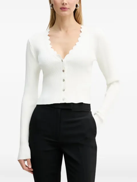 Silvian Heach Rauen scalloped cardigan White GPP26394CD