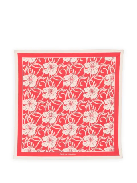 Drôle De Monsieur floral-print square scarf Red BA028CO128