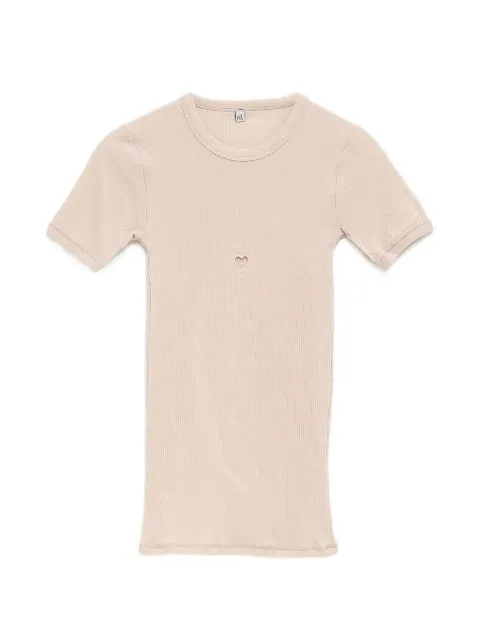 Baserange heart-detail T-shirt Neutrals TTHTSCRSU26