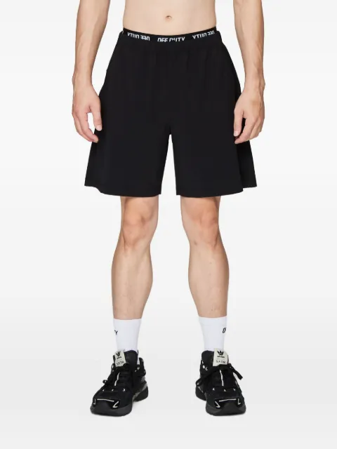 Off Duty logo-print track shorts Black ODS26P14021