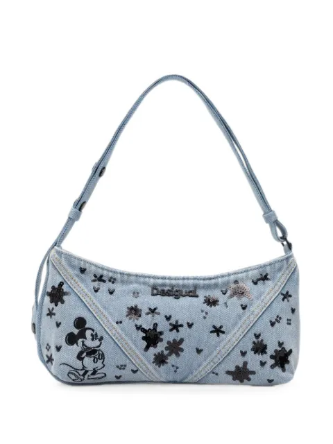 Desigual x Disney Mickey Mouse denim shoulder bag Blue 25SAXD16