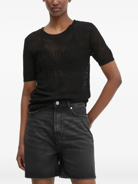 Desigual patterned T-shirt Black 25SWTK97