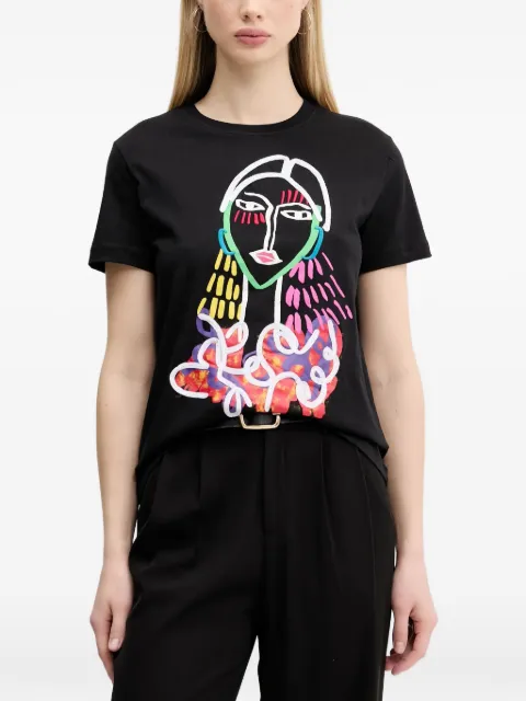 Desigual graphic-print T-shirt Black 25SWTKA9
