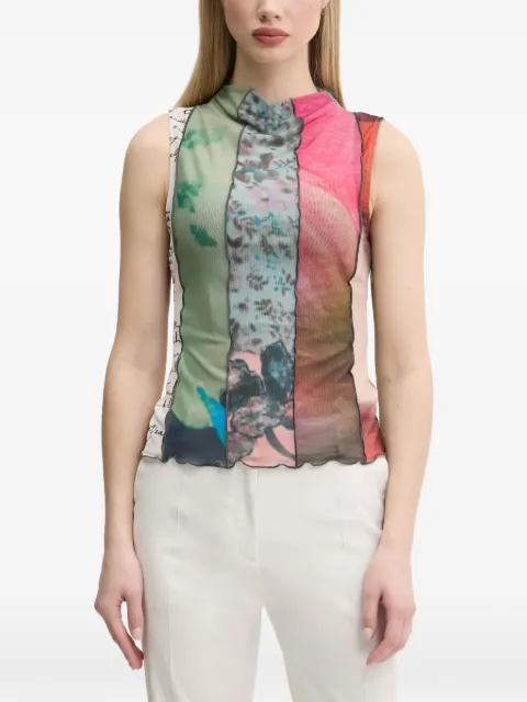 Desigual abstact-print top Green 25SWTK87