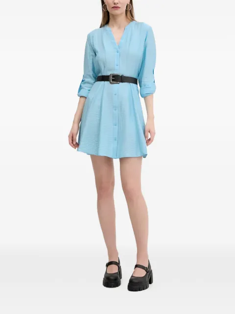 Desigual buttoned belted mini dress Blue 25SWVW32