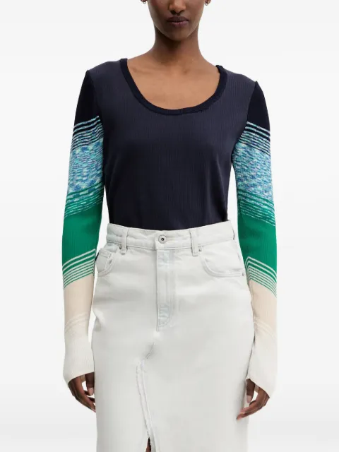 Desigual striped long-sleeve top Blue 25SWTK77