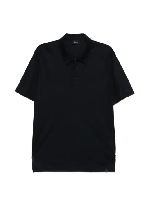 Brioni graphic print polo shirt Blue UJVH0LPD611