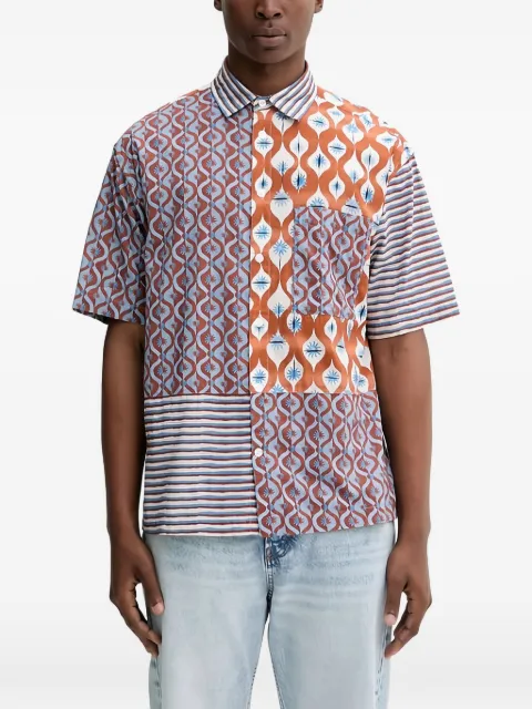Desigual printed short-sleeve shirt Brown 25WMCW03