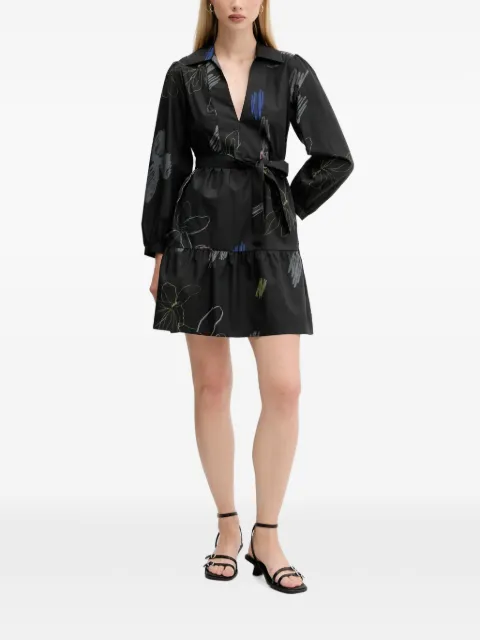 Desigual floral-print belted mini shirt dress Black 25WWVW06
