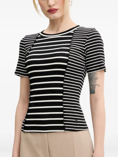 Desigual striped short-sleeved T-shirt Black 25SWTKAK