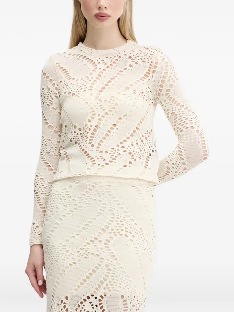 Desigual long-sleeve cut-out sweater Neutrals 25SWTKAM
