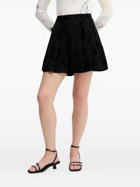 Desigual flocked mini skirt Black 25WWFW10