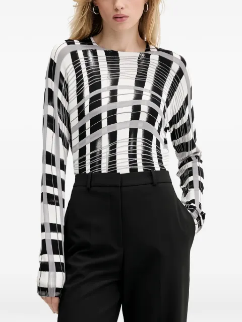 Desigual Mikado striped knitwear White 25WWJF41