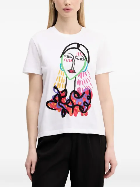 Desigual graphic-print short-sleeve T-shirt White 25SWTKA9