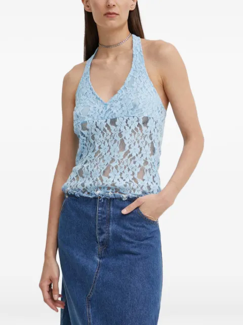 Résumé lace v-neck top Blue 121641174