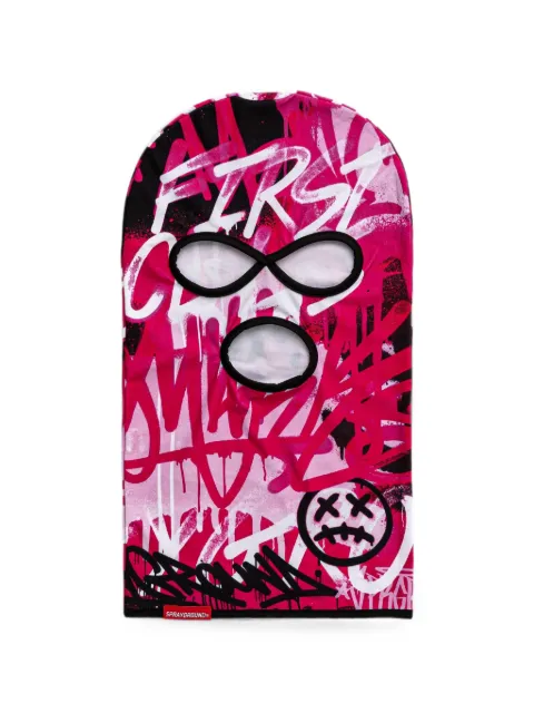 Sprayground graffiti-print balaclava Pink 910HW375NSZ