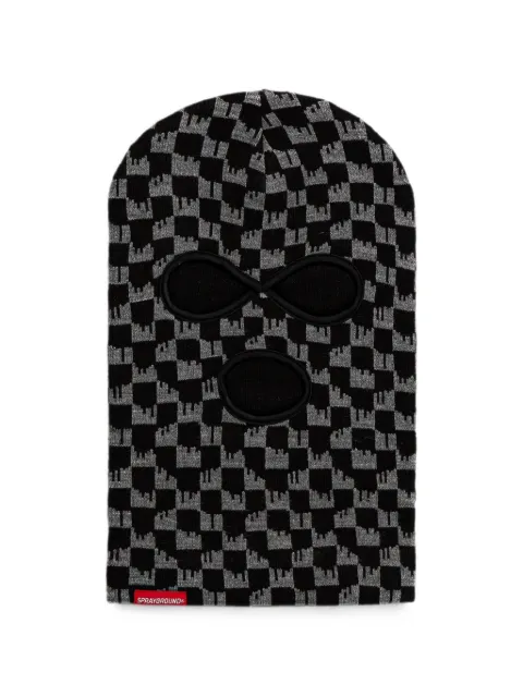Sprayground checkerboard-pattern balaclava Black 910HW381NSZ
