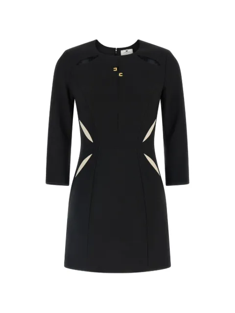 Elisabetta Franchi Sheath cut-out logo dress Black AB86861E2685