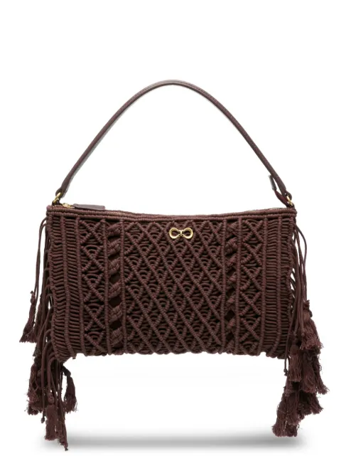 TWINSET crochet bag with fringes Brown 261TD8110
