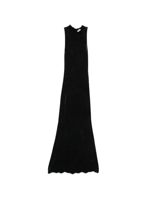 TWINSET long floral knit dress Black 261TT3280