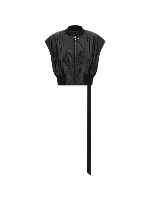 Rick Owens DRKSHDW Tatlin Bomber cropped vest Black DS01F4717NPS