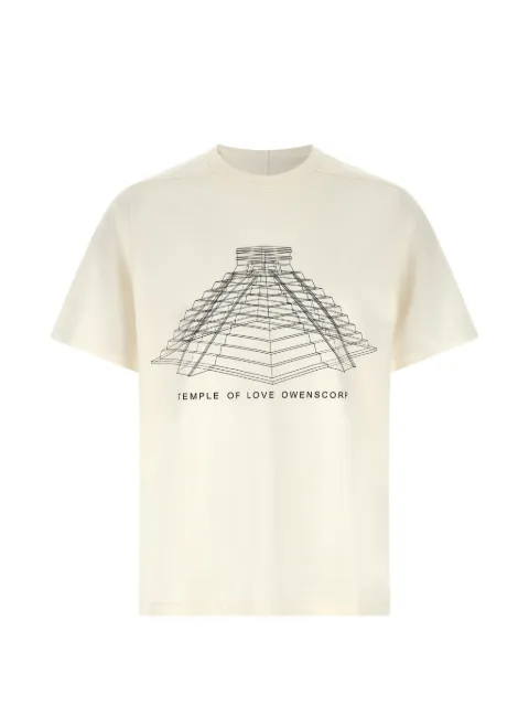 Rick Owens Brad printed crew neck T-shirt Neutrals RR01F2232JAEP16