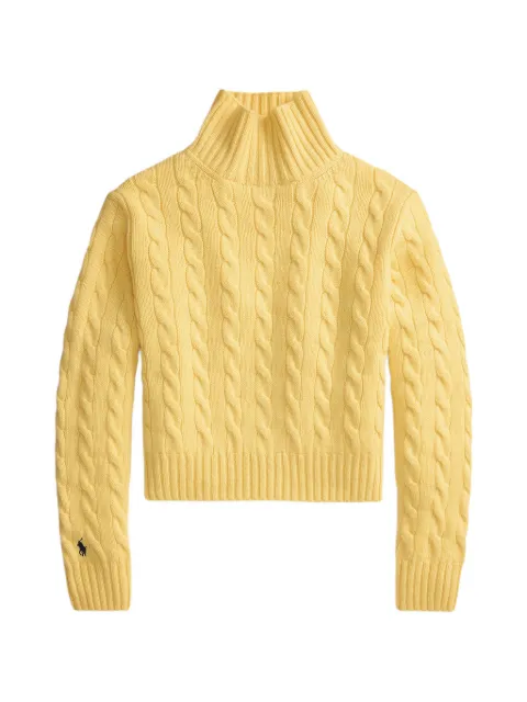 Polo Ralph Lauren cable-knit turtleneck sweater Yellow 211B17734002