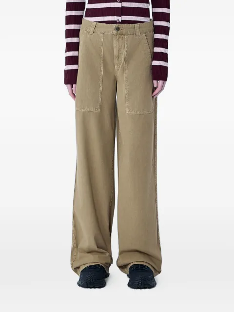 Moncler patch-pocket wide-leg trousers Neutrals L10932A00006M9731