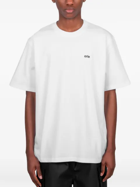 Arte Antwerp graphic-print logo-embroidered T-shirt White SS26143T