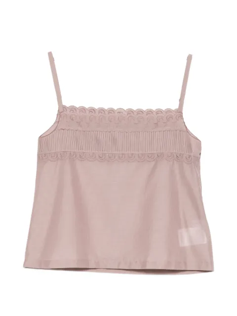 Low Classic embroidered-detail top Pink LW265BL06PK