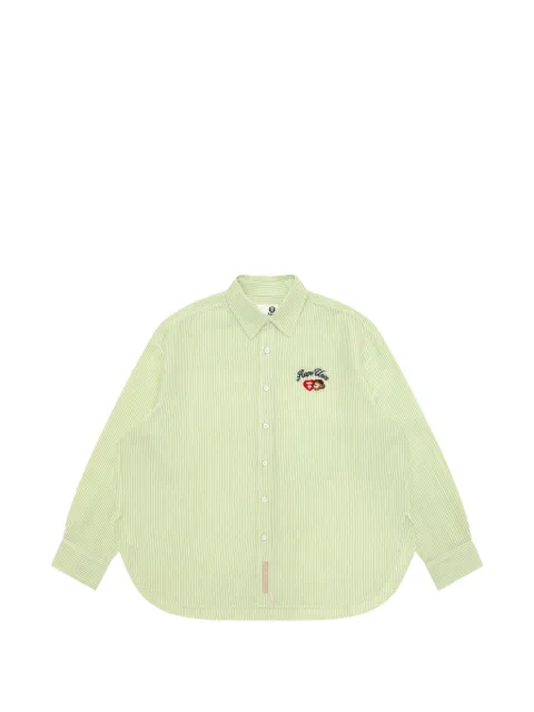 AAPE BY *A BATHING APE® striped long-sleeve shirt Green AST8576XAQ