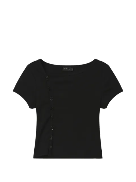 tout a coup button-fastening ribbed T-shirt Black M617AS6