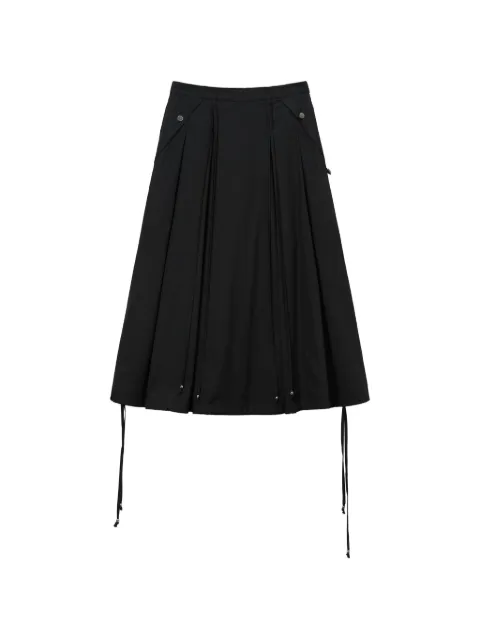 Musium Div. drawstring-detail midi skirt Black MMUSKW01227X