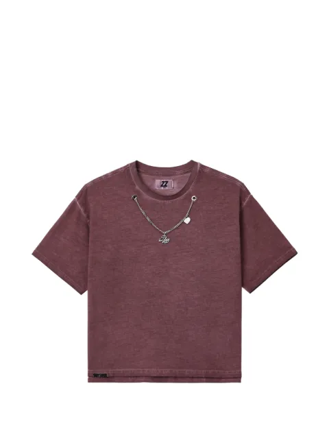 izzue chain-detail T-shirt Purple IZXTEW00901X