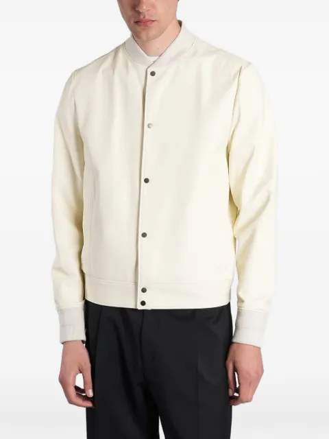 Salvatore Santoro leather bomber jacket Neutrals 50510U