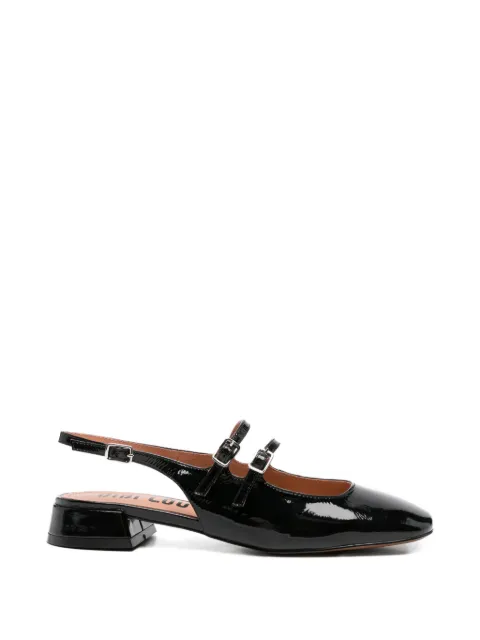 Bibi Lou patent-finish slingback pumps Black 518Z21VK