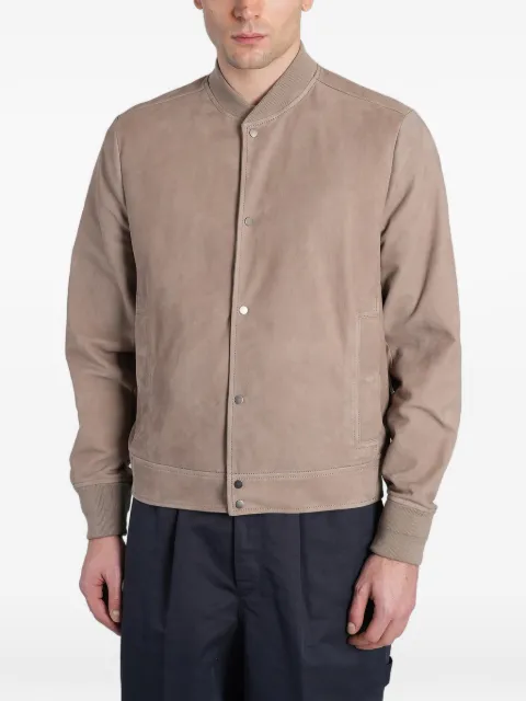 Salvatore Santoro suede bomber jacket Neutrals 50510U