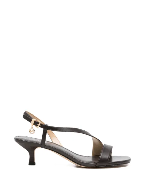 Michael Kors asymmetric slingback sandals Brown 40S6JDMS1L