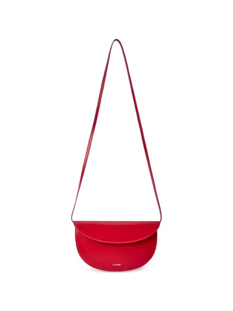 Jil Sander medium Coin curved-flap leather shoulder bag Red J07WG0106P5355618