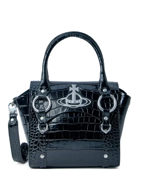 Vivienne Westwood logo-plaque tote bag Black 47030004WL003I002