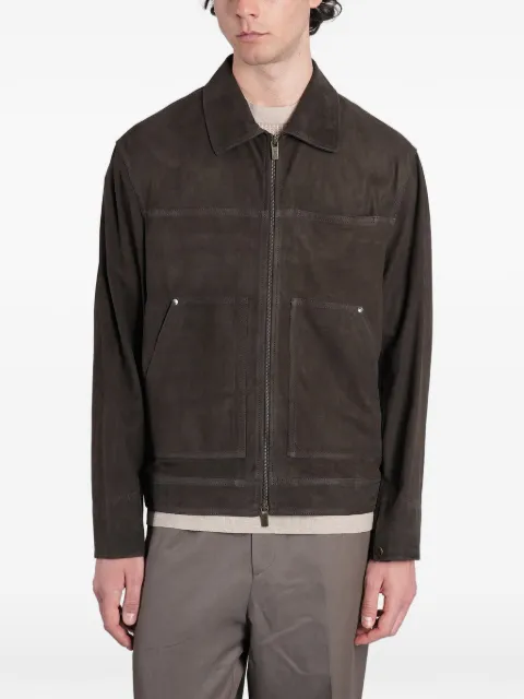 Salvatore Santoro suede zip-up jacket Brown 50503U